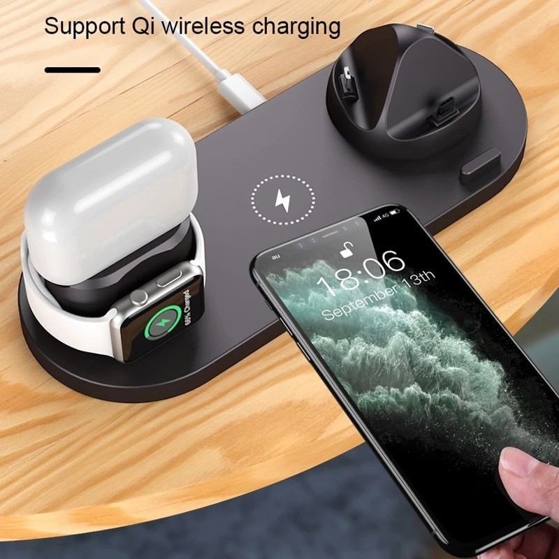 30W 10 in 1 Wireless Charger Stand Pad For iPhone 14 13 12 Apple Watch Qi Fast Charging Dock Station for Airpods Pro IWatch 8 7