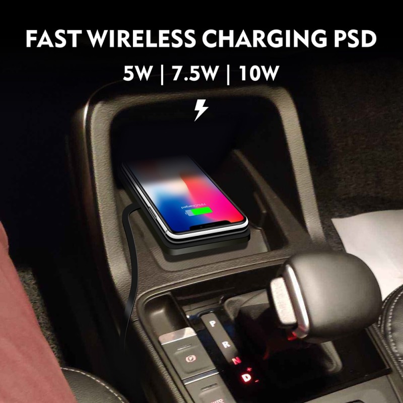 Bonola Silicone Non-slip Pad Car Fast Wireless Charger for iPhone/Android Mobile Phone Qi 15W Quick Car Wireless Charging Stand