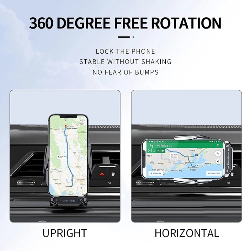 30W Car Phone Holder Wireless Charger Qi Fast Charging For iPhone 14 13 12 X Xiaomi Samsung Huawei Magnetic Wireless Car Charger