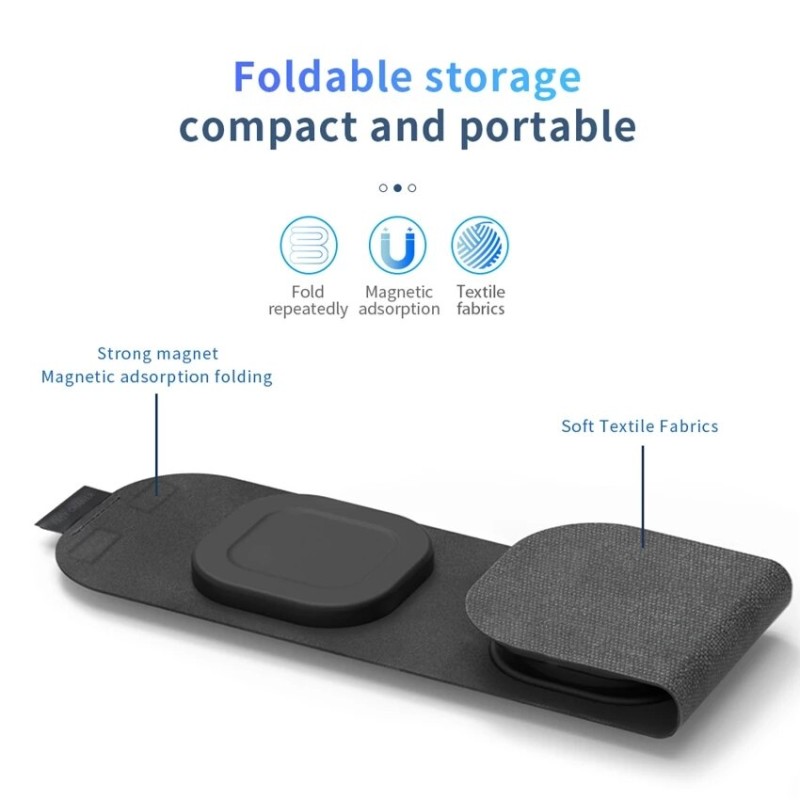 30W 3 In 1 Magnetic Wireless Charger Pad For iPhone 14 13 12 11 Apple Watch 8 7 6 Airpods Foldable Qi Fast Charging Dock Station