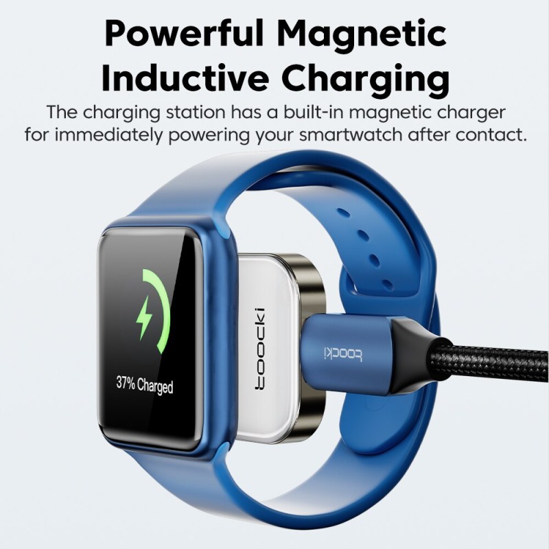 Tookci Magnetic Wireless Charger For IWatch 7 6 SE 5 Protable Charging Dock Station For Apple Watch USB Lightning Magnet Charger