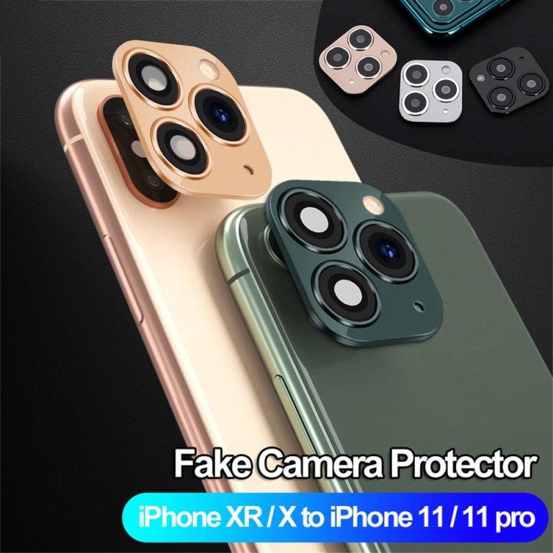 Fake Camera Lens Sticker Seconds For iPhone Phone Upgrade Screen Protector for iPhone X / XS Max Change to iPhone 11 pro Max