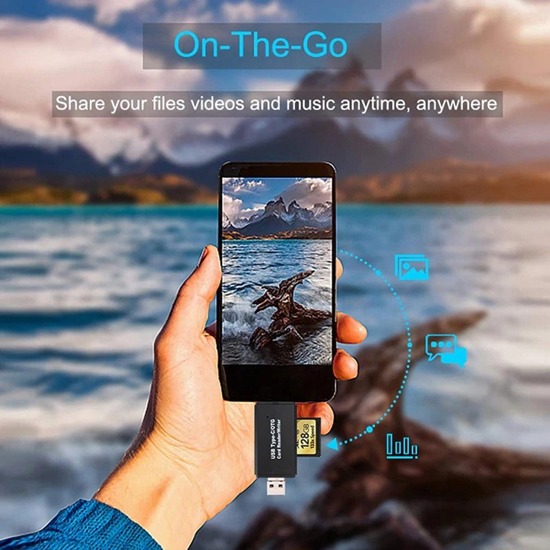Computer Android Mobile Phone Dual-Use Type-c Multifunctional All-In-One OTG Card Reader Mini TF Camera SD Card