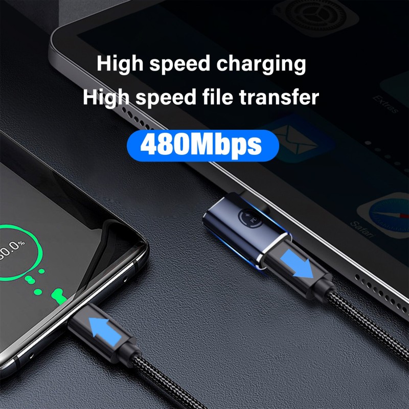 PD 27W Fast Charging OTG USB C to Lightning Adapter for iPhone 14 13 12 11 Pro Max USB C Cable Converter Data Sync Connector