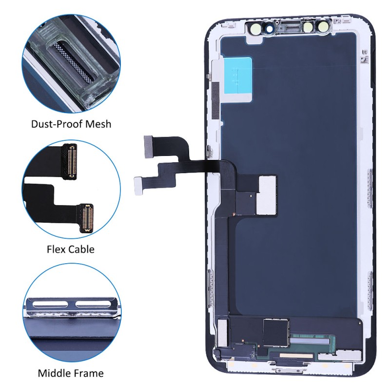 Elekworld For iPhone X OLED XS MAX XR 11 LCD Screen 13 incell With 3D Touch Digitizer Assembly 12 Pro Max Replacement Display