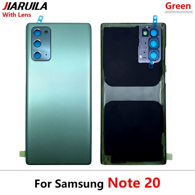Original New For Samsung Galaxy Note 20 / Note 20 Ultra Battery Cover Door Back Housing Rear Case Replacement Parts +Camera Lens