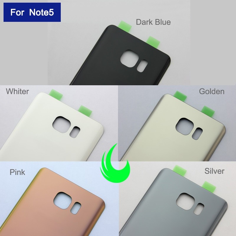 Original Rear Glass Housing Case For Samsung Note5 N920F Back Battery Cover Door For Samsung Note 5 N920 Door Rear Case Housing