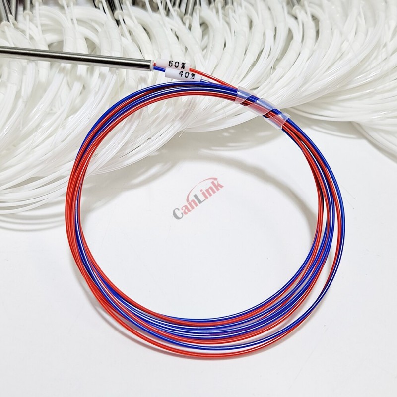 10pcs 2/98 1/99 30/70 40/60 50/50 Different Types 1x2 0.9mm Unbalanced Coupler Fiber Optic FBT Splitter, Without Connectors