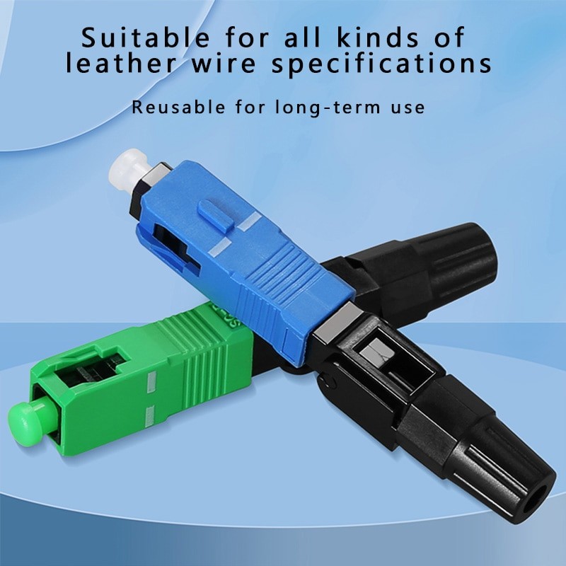 400pcs SC UPC Single-mode Fast Connector Embedded Connector FTTH Tool Cold Fiber Fast Connector SC Fiber Optic Connector