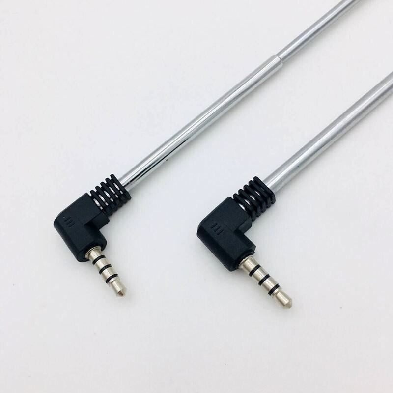 FM Telescopic Antenna 75 Ohm 3.5mm Radio Audio Jack For All Mobile Phones 1PCS