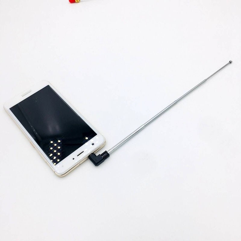 FM Telescopic Antenna 75 Ohm 3.5mm Radio Audio Jack For All Mobile Phones 1PCS