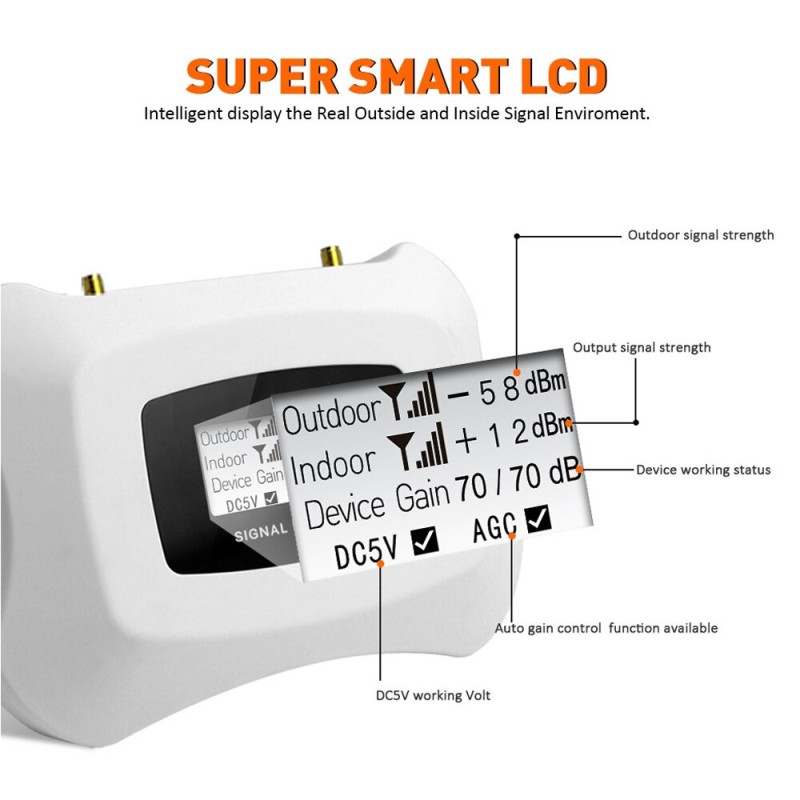4G LTE B3 Communication Antennas 1800 Auto Gain Control Signal Extender 4g Amplifi for Saudi Arabia