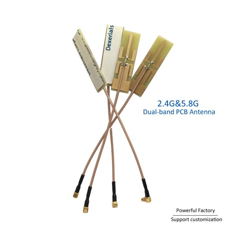 2.4G 5.8G PCB Antenna 7dBi WIFI Patch with MMCX 90 Degree Connector 1PCS