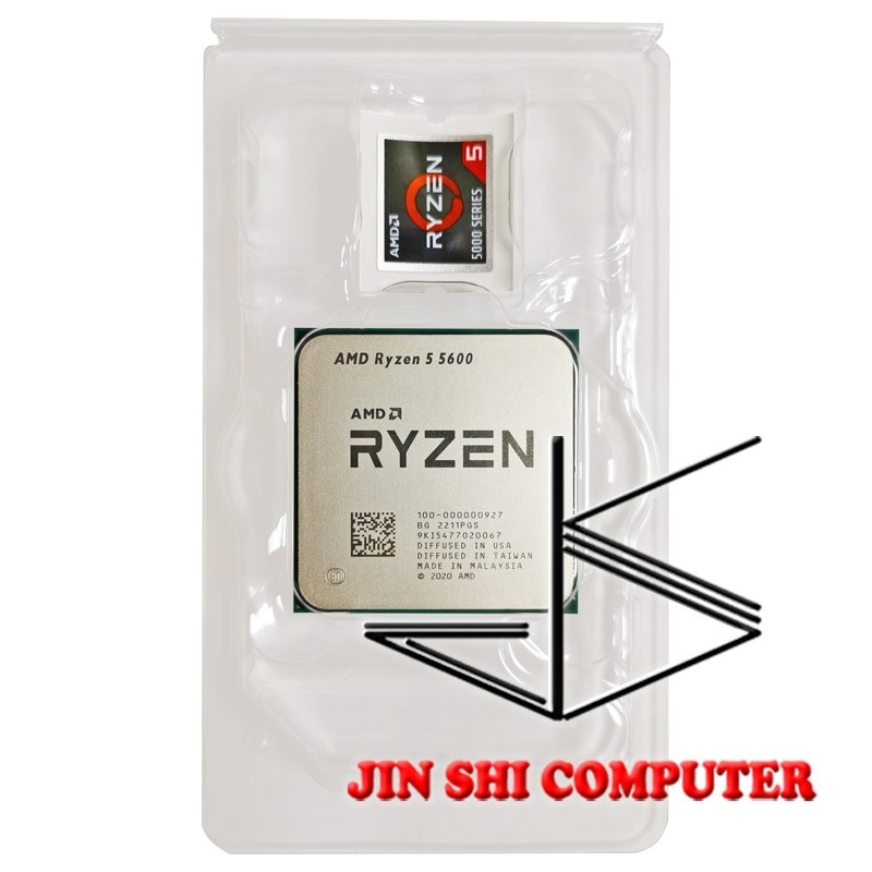 NEW AMD Ryzen 5 5600 R5 5600 3.5 GHz 6-Core 12-Thread CPU Processor 7NM L3=32M 100-000000927 Socket AM4 No Fan