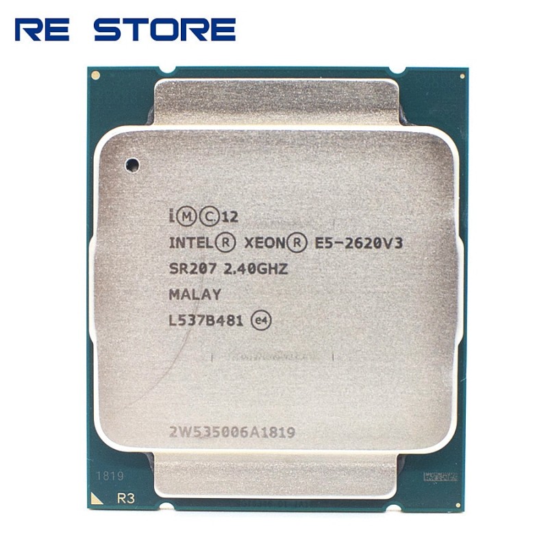 Used Intel Xeon E5 2620 V3 LGA 2011-3 CPU Processor SR207 2.4Ghz 6 Core 85W E5 2620V3 support X99 motherboard