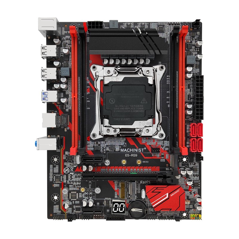 MACHINIST E5 RS9 Motherboard LGA 2011-3 Set Kit With Intel Xeon E5 2640 V3 CPU 16G=2*8G DDR4 ECC RAM 2133Mhz M-ATX NVME M.2 SATA