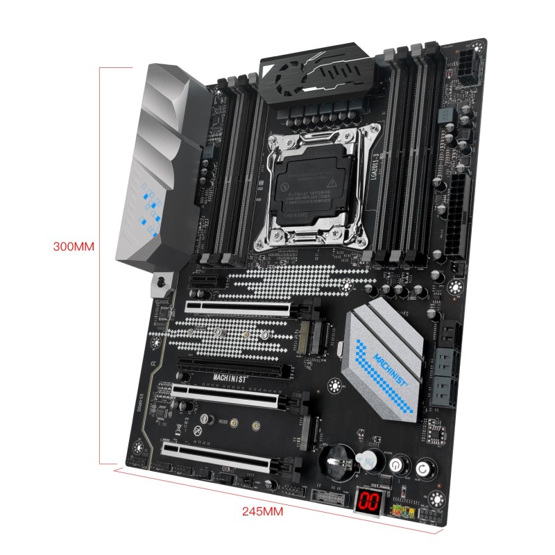 MACHINIST MR9S Motherboard Support LGA 2011-3 Xeon E5 2666 2670 V3 V4 Series Processor DDR4 ECC NON-ECC Memory NVME M.2 SATA 3.0