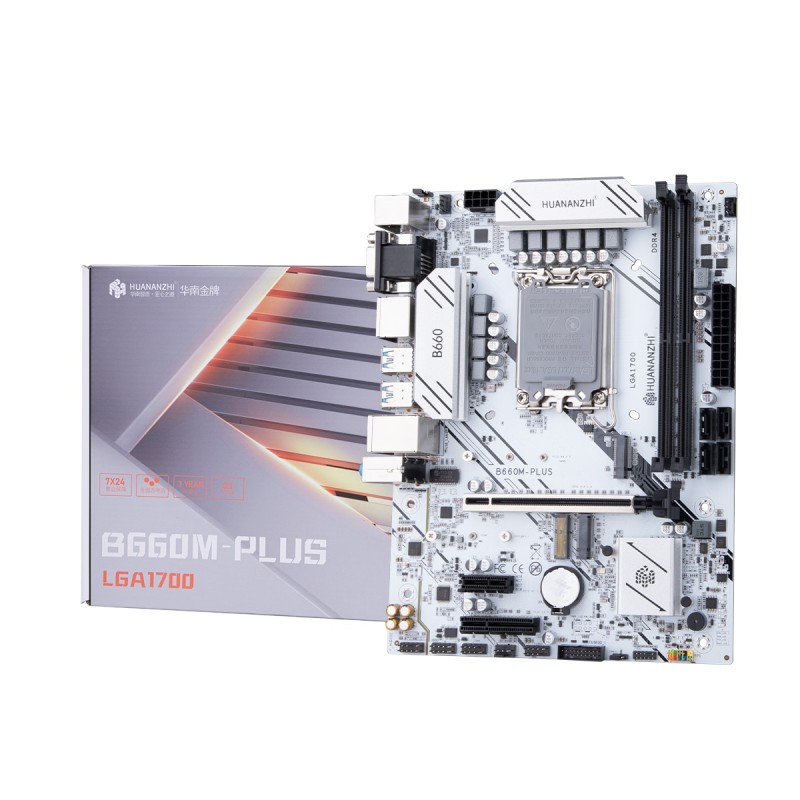 HUANANZHI B660M PLUS M-ATX DDR4 Motherboard Support 12 13 GenÃ¯Â¼Ë† Intel LGA 1700 CPU 12100F/12400F/12490F/12600F/12700F/13600FÃ¯Â¼â€°