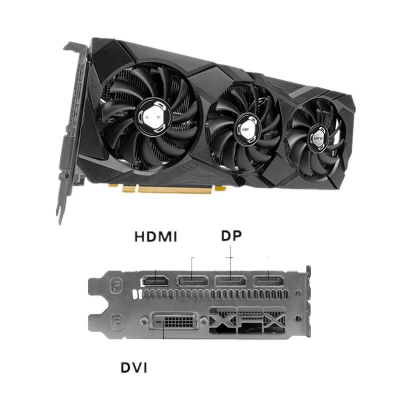 XFX RX 590 8GB GDDR5 Graphics Cards GPU Radeon AMD Radeon RX590 GME 580 8GB AMD Video Card Desktop PC Screen Computer Game Map