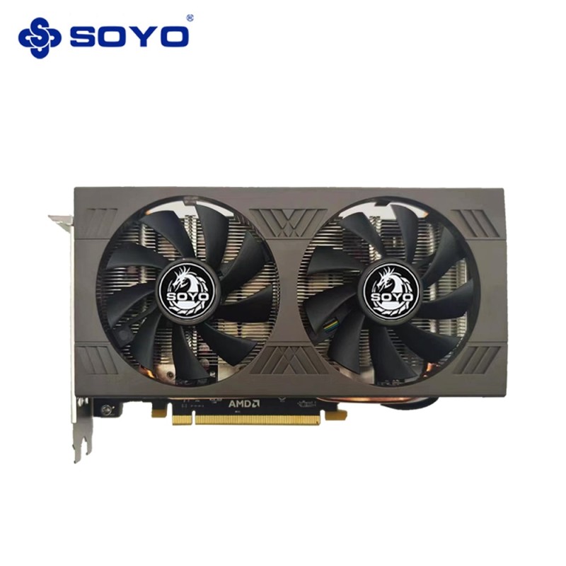 SOYO New Original Radeon AMD Graphics RX 550 4GB 128Bit Rx580 8G 256Bit GDDR5 Graphics GPU Gaming Video HDMI DP Compatible