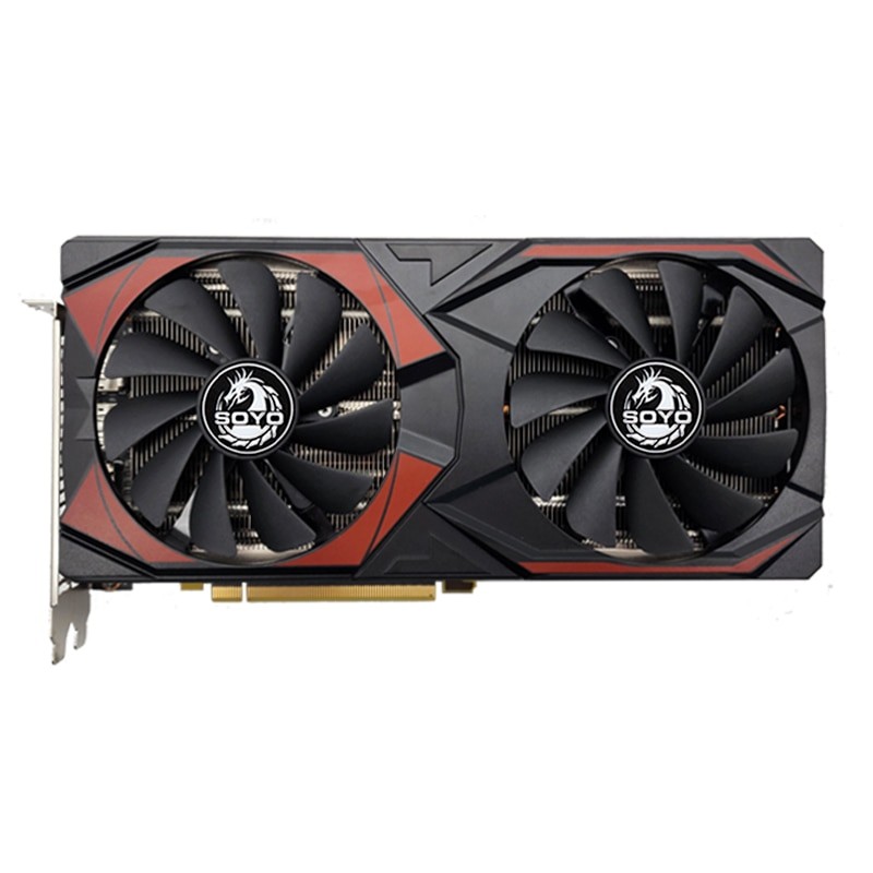 SOYO AMD Radeon RX5700XT RX580 5500XT 6600XT 6600M GDDR6 Video Memory Graphics Card PCIE3.0x16 Gaming Card for Desktop Computers