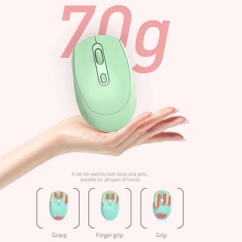 Wireless Mouse Mute Bluetooth Compatible Mouse Mute Battery Mouse 2.4G Wireless Office Mouse PC Accessories