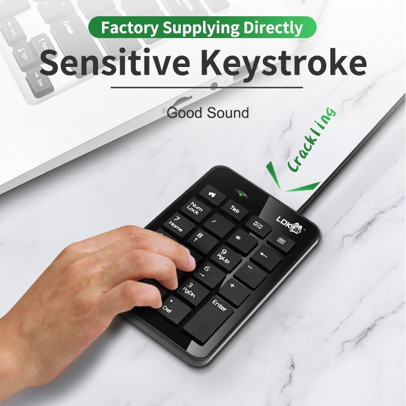 XKB-01Universal numeric keypad USB Wire Mini number Keyboard keycap for Laptop Desktop PC Computer Numpad 23 Keys Keyboard