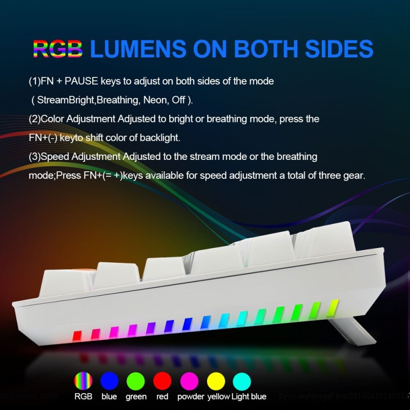 E-YOOSO K620 USB Mechanical Gaming Keyboard Blue Switch 87 Key Backlit Gamer for Computer laptop PC