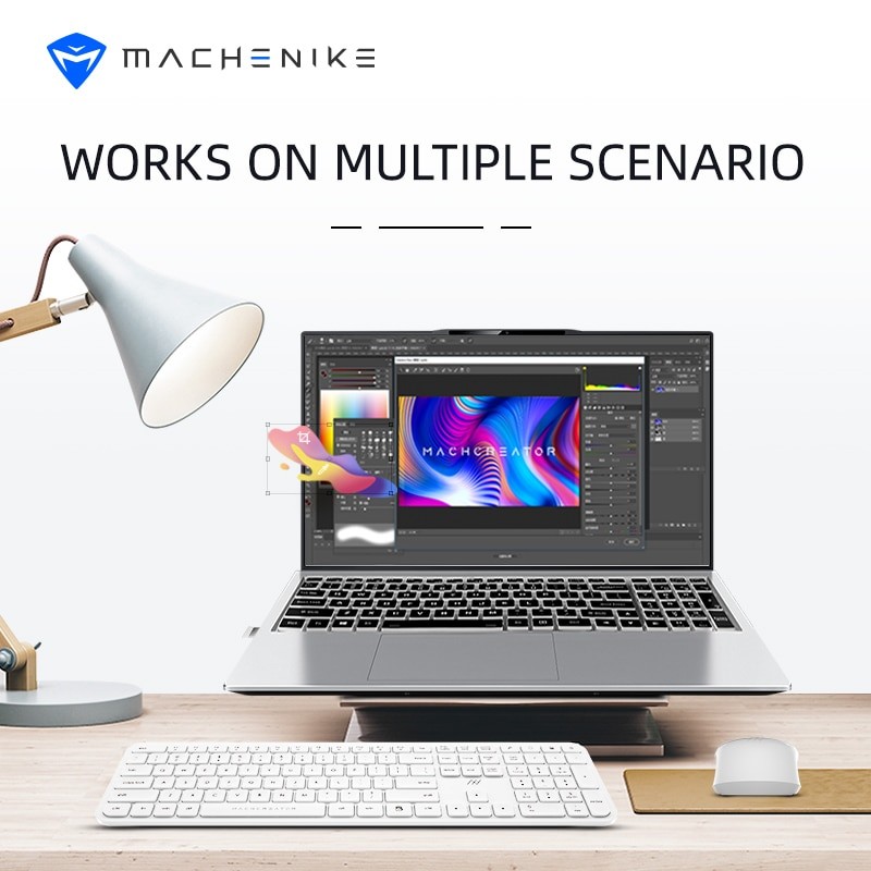 MACHENIKE CK310 2.4GHz Wireless Keyboard 104Keys 100% Full Sized Portable Simplifed Office Wireless Keyboard For PC Laptop