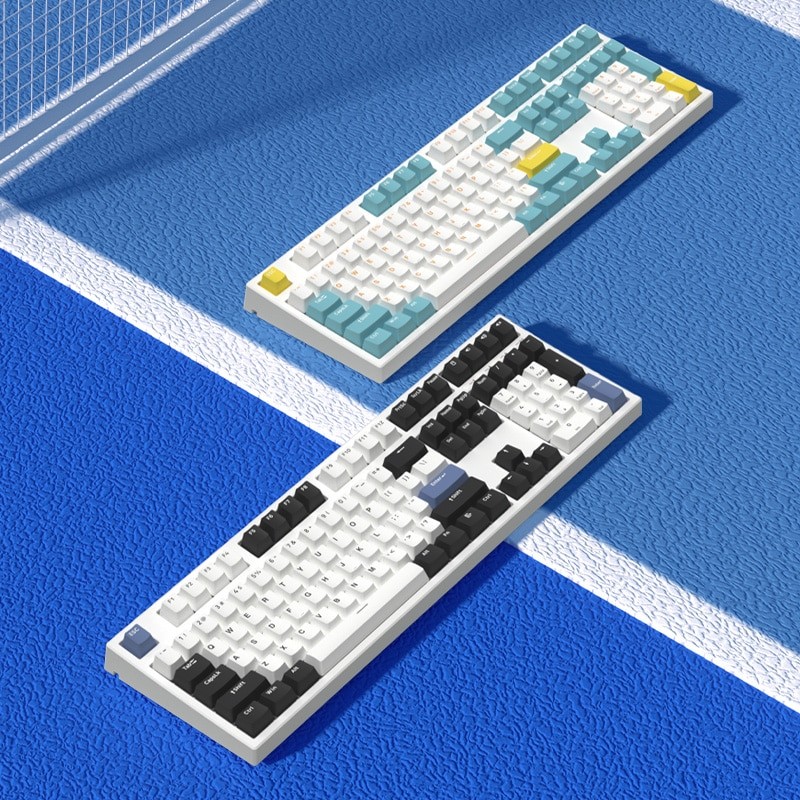 FLÃ‚Â·ESPORTS GP108 Three-Mode Mechanical Keyboard 108 Keys RGB Hot-Swappable 2.4G Wireless Bluetooth Wired Win/Mac/iPad