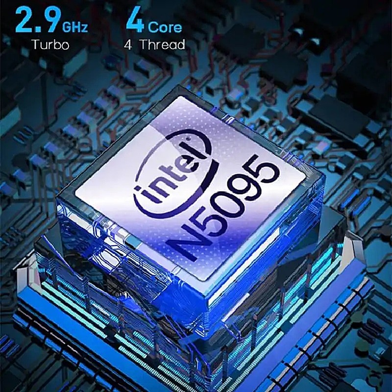 Intel 11th Gen N5095 Quad Core Laptop 15.6 Inch DDR4 16GB RAM Win 10 Notebook Full Size Backlit Keyboard Fingerprint Unlock