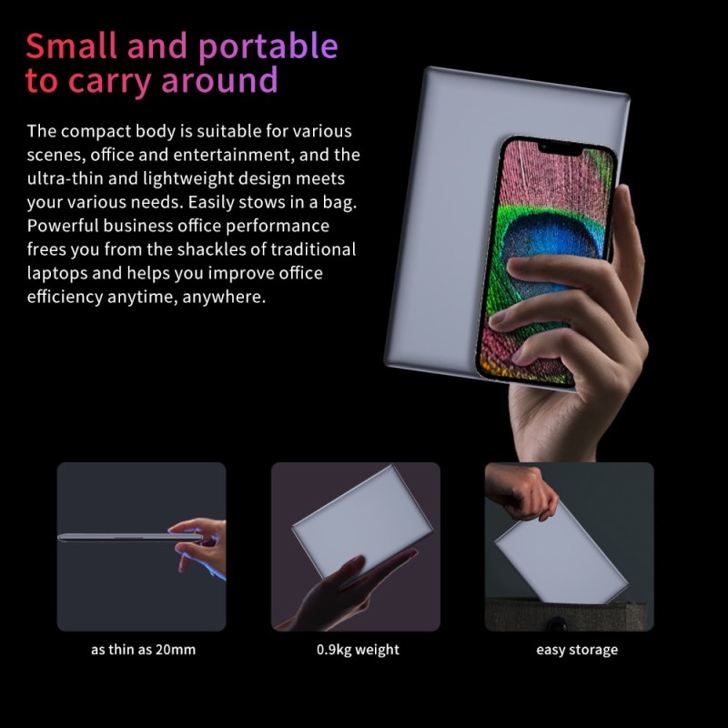 MINI Netbook Windows 10 Slim Laptop 10th generation Intel N4120 8GB RAM 1TB SSD Portable Notebook WIFI Bluetooth Home Office PC