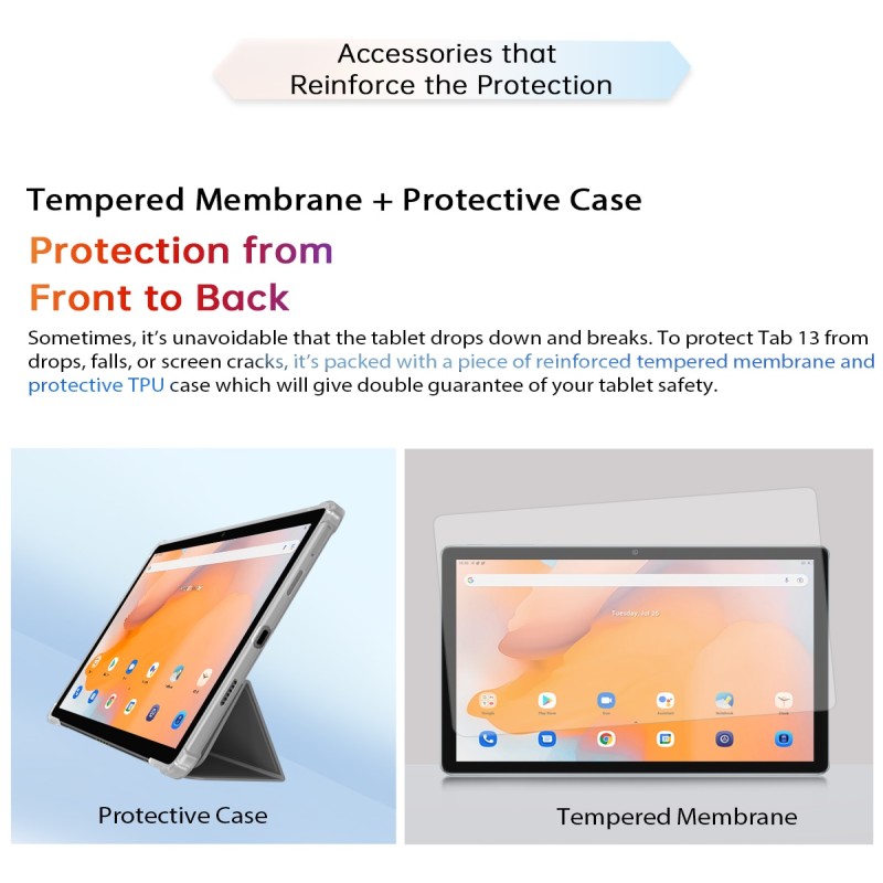 Pad Blackview Tab 13  6GB 128G Tablet MTK Helio G85 Octa Core GPS 7280mAh 10.1 FHD Display 13MP Camera Hot Sales Android 12 PC