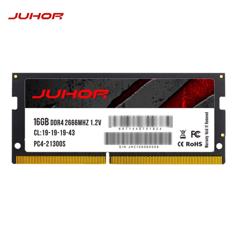JUHOR Ram DDR3 8GB 1600MHz DDR4 8GB 16GB 2666MHz 3200MHz Sodimm Laptop Memoria Ram