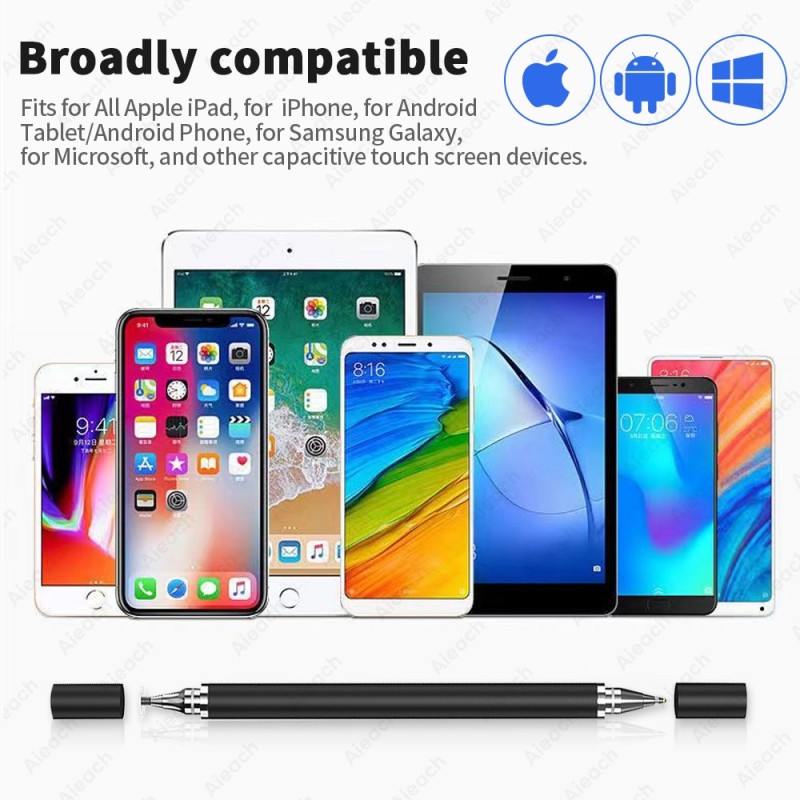 AIEACH 2 in 1 Touch Pen For Tablet Stylus Pen For Touch Screen Android iOS Tablet Phone Pencil For iPad Xiaomi Samsung Lenovo