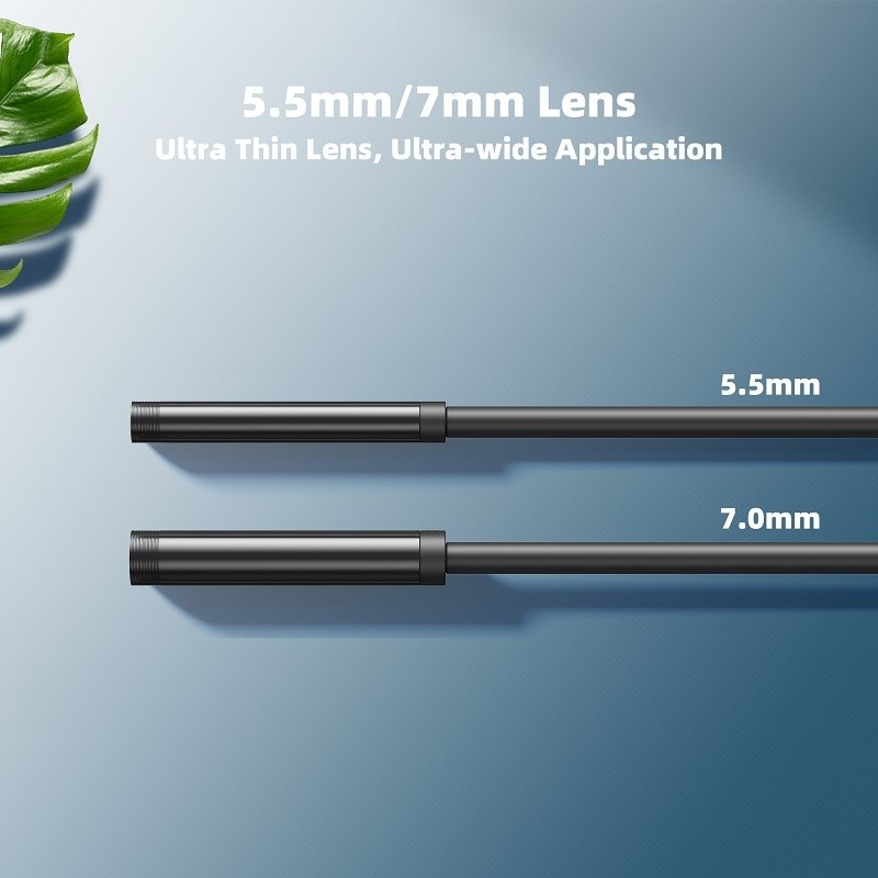 camÃƒÂ©ra endoscopique industrielle IP67, ÃƒÂ©tanche 5.5mm 7mm 3 en 1 pour tÃƒÂ©lÃƒÂ©phones Android, PC, USB, 6led rÃƒÂ©glables