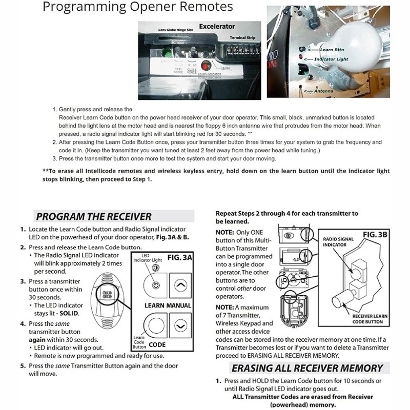 1 3 5 10 20PCS Genie G1T-BX 38501R G3T-BX G1T Garage Door Opener 390MHz Genie Intellicode Remote Control Door Gate Openers
