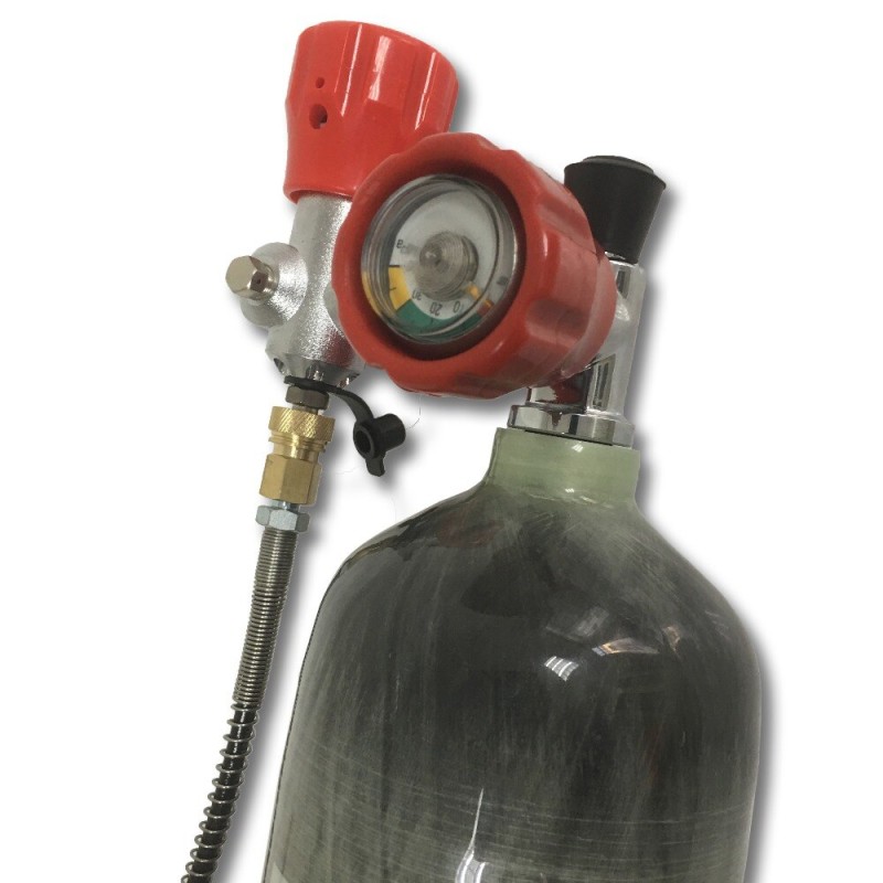 Acecare High Pressure Cylinder 3LCE 300Bar Carbon Fiber Tank  4500Psi Gas Cylinder With Red Valve and Filling Station