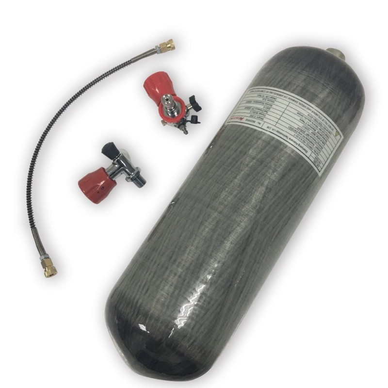 Acecare 9L Hpa Breathing Scuba Tank/Bottle High Pressure Cylinder 4500psi and Valve and Filling Station For Diving