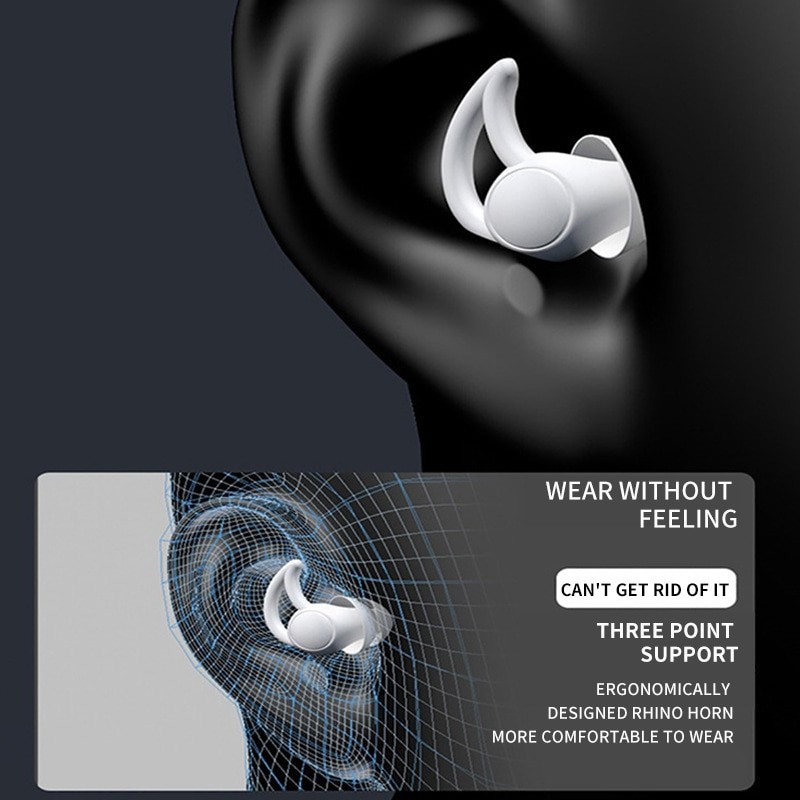 Soundproof Earplugs Three-Layer Silicone Earplugs Waterproof Swimming Earplugs Sleep Noise Reduction