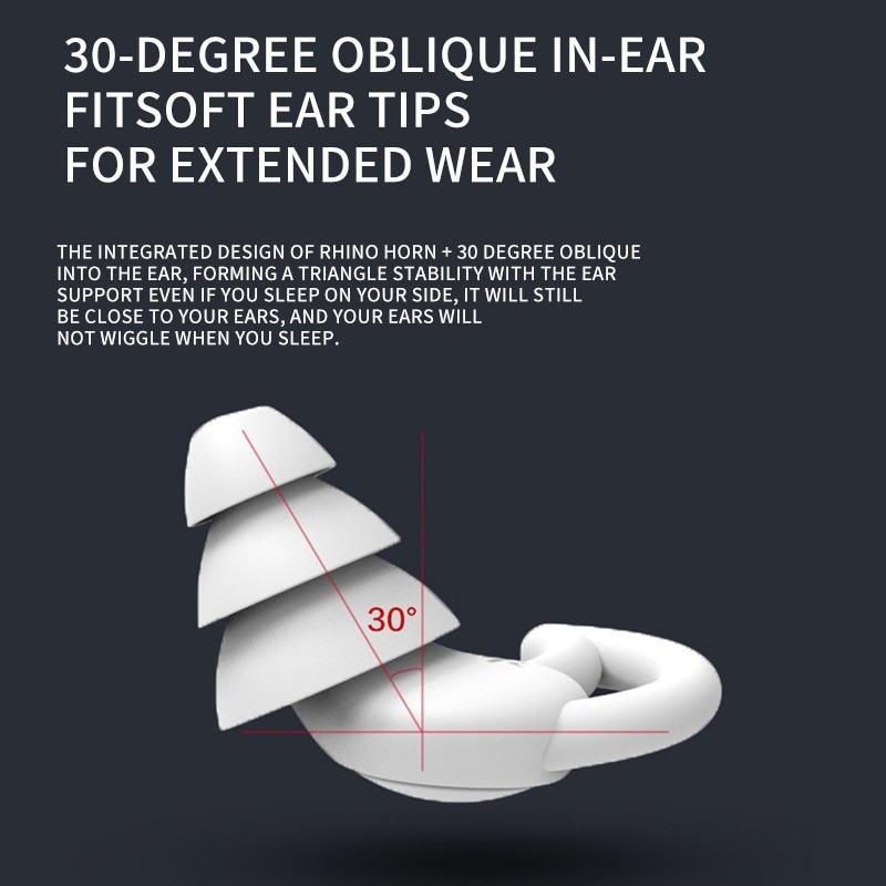 Soundproof Earplugs Three-Layer Silicone Earplugs Waterproof Swimming Earplugs Sleep Noise Reduction