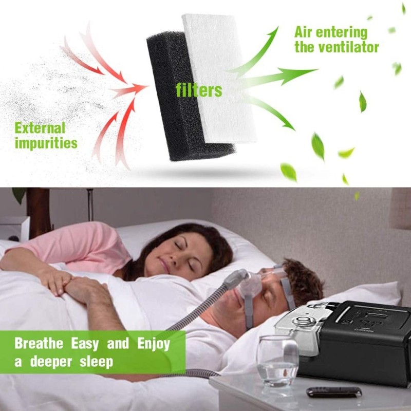 50PCS CPAP Filters for Philips Respironics Premium Foam Filter and Ultra Fine Filters Respironics M Series