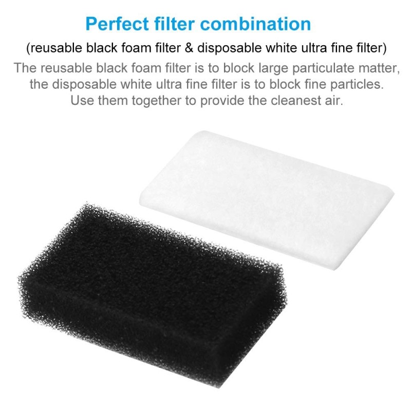 50PCS CPAP Filters for Philips Respironics Premium Foam Filter and Ultra Fine Filters Respironics M Series