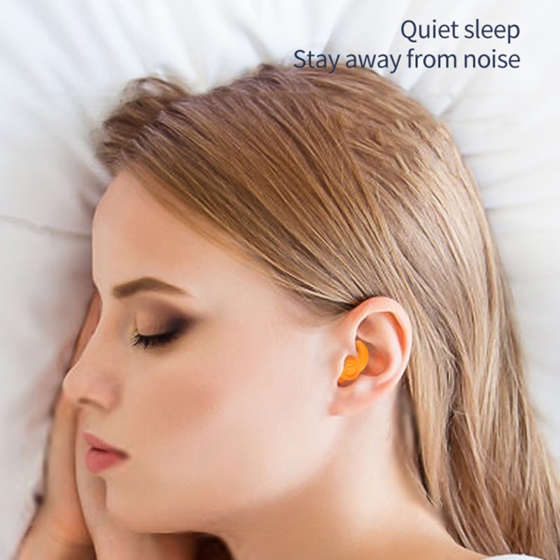 Soft Silicone Anti Noise Sleep Earplug 3-Layers Tapered Ear Plugs Noise Insulation Soundproof Swimming Waterproof Ear Protector