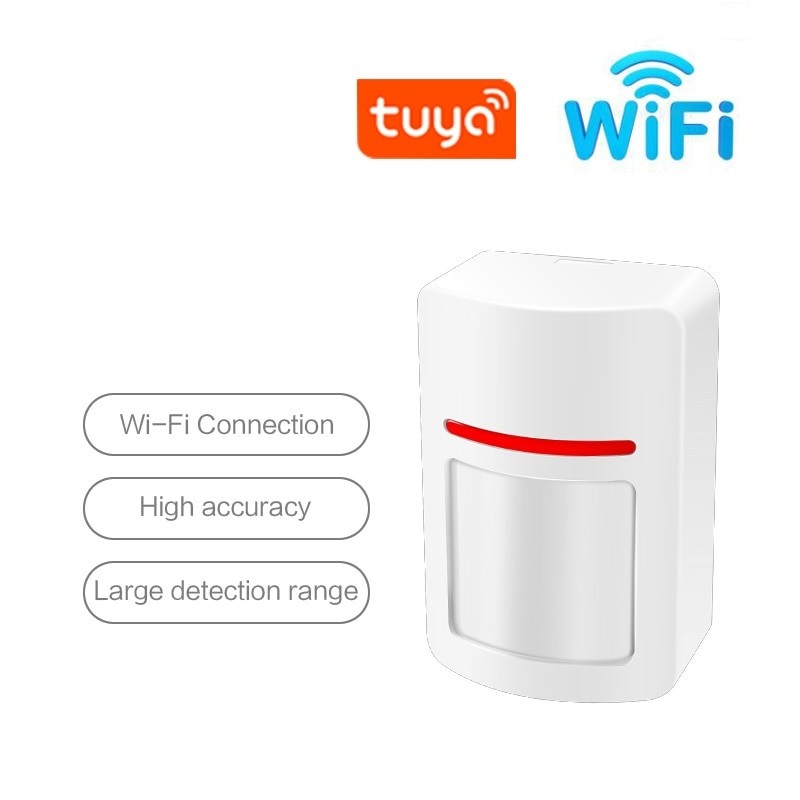 Tuya WIFI PIR Motion Sensor Detector Movement Alarm Smart Life APP Wireless Home Automation System Work with Alexa Routine Set