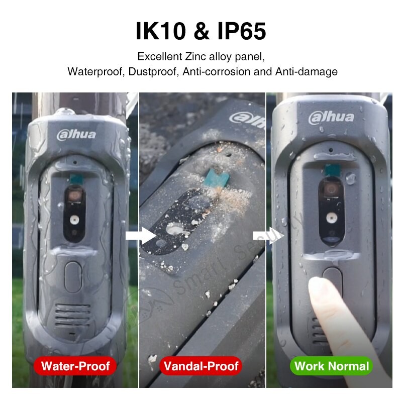 Dahua Original 1080P HD Video Intercom Smart Home Doorbell Alloy Panel Water-proof Vandal-proof VTO2101E-P-S2 IP67 IK10 SIP PoE