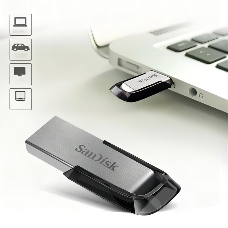 SanDisk Flash Drive Ultra Flair USB 3.0 Pendrive 32GB 64GB 128GB 256GB 512GB Pen Drive High Speed Up to 150MB/s Memory Stick