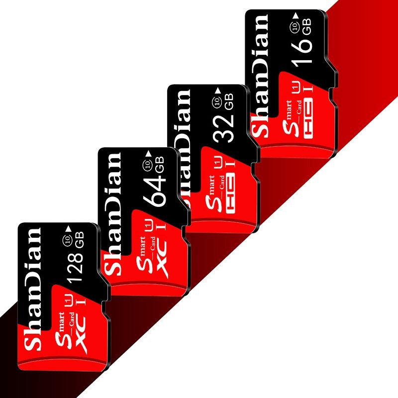 Memory Card 128GB Smart SD Class10 64GB Red High Speed Smart HC 32GB 16GB Real Capacity TF USB flash XC For UAV Camera 8GB