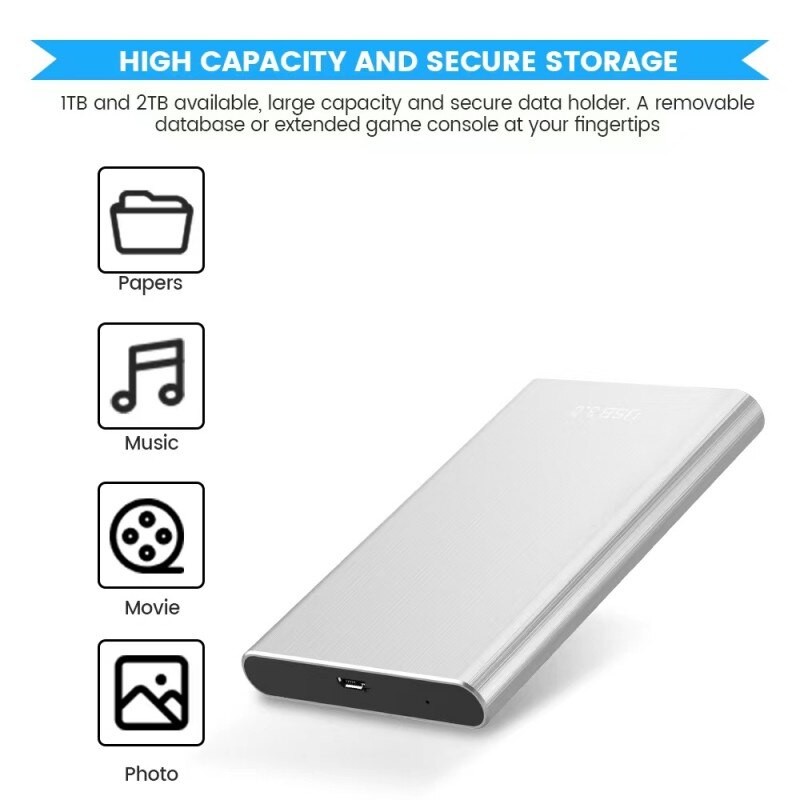 128TBUSB 3.0 external hard disk drive 2.5 inch SSD computer accessories SATA hard disk storage device desktop notebook universal