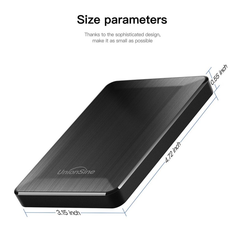UnionSine HDD 2.5" Portable External Hard Drive 320gb/500gb/750gb/1tb USB3.0 Storage Compatible for PC,Mac,Desktop,MacBook